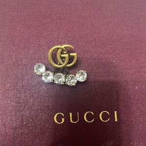 SINGLE CRYSTAL DOUBLE G EARRING Gucci Earring